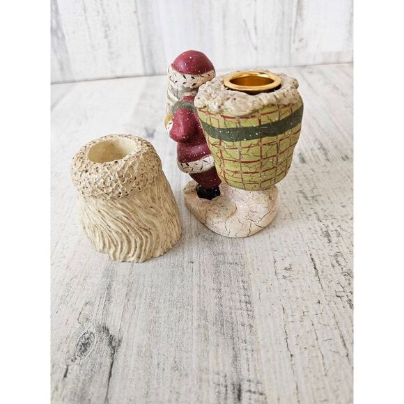 Kurt Adler Santa candle holder mini vintage Xmas decor - Picture 3 of 10